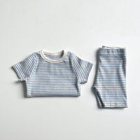 Load image into Gallery viewer, 2 Pieces Set Baby Unisex Striped T-Shirts And Shorts Wholesale 230326413
