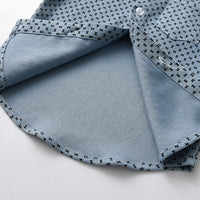 Load image into Gallery viewer, 2 Pieces Set Baby Kid Boys Dressy Bow Print Shirts And Solid Color Rompers Wholesale 230326417
