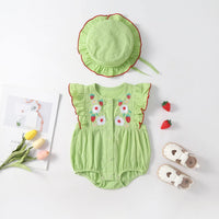 Load image into Gallery viewer, Baby Girls Flower Fruit Embroidered Rompers Wholesale 230326420
