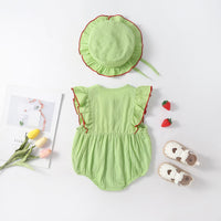 Load image into Gallery viewer, Baby Girls Flower Fruit Embroidered Rompers Wholesale 230326420
