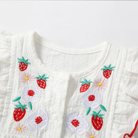 Load image into Gallery viewer, Baby Girls Flower Fruit Embroidered Rompers Wholesale 230326420
