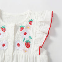 Load image into Gallery viewer, Baby Girls Flower Fruit Embroidered Rompers Wholesale 230326420
