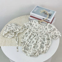Load image into Gallery viewer, Baby Girls Flower Lace Print Rompers Wholesale 230326429

