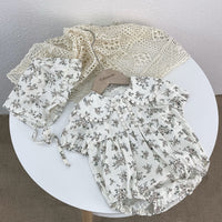 Load image into Gallery viewer, Baby Girls Flower Lace Print Rompers Wholesale 230326429

