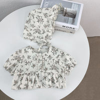 Load image into Gallery viewer, Baby Girls Flower Lace Print Rompers Wholesale 230326429
