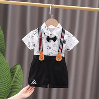 Load image into Gallery viewer, 2 Pieces Set Baby Kid Boys Cartoon Print Shirts And Rompers Wholesale 23032804
