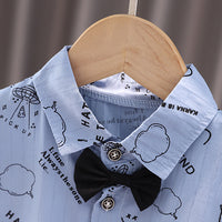 Load image into Gallery viewer, 2 Pieces Set Baby Kid Boys Cartoon Print Shirts And Rompers Wholesale 23032804
