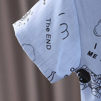 Load image into Gallery viewer, 2 Pieces Set Baby Kid Boys Cartoon Print Shirts And Rompers Wholesale 23032804
