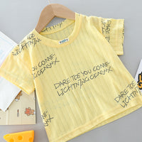 Load image into Gallery viewer, 2 Pieces Set Baby Kid Boys Letters T-Shirts And Print Bow Shorts Wholesale 23032806
