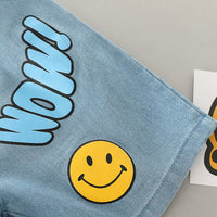 Load image into Gallery viewer, 2 Pieces Set Baby Kid Boys Letters T-Shirts And Print Bow Shorts Wholesale 23032806
