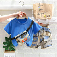 Load image into Gallery viewer, 2 Pieces Set Baby Kid Boys Camo T-Shirts And Shorts Wholesale 23032807
