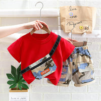 Load image into Gallery viewer, 2 Pieces Set Baby Kid Boys Camo T-Shirts And Shorts Wholesale 23032807
