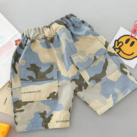 Load image into Gallery viewer, 2 Pieces Set Baby Kid Boys Camo T-Shirts And Shorts Wholesale 23032807
