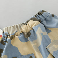 Load image into Gallery viewer, 2 Pieces Set Baby Kid Boys Camo T-Shirts And Shorts Wholesale 23032807
