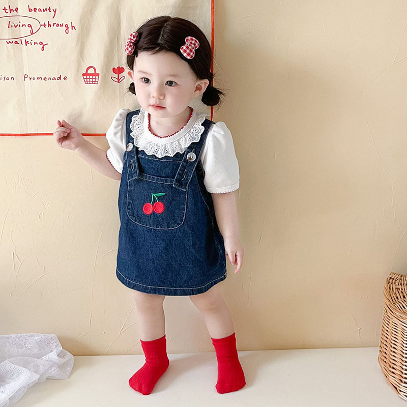 Baby Kid Girls Fruit Embroidered Tops Wholesale 230328103