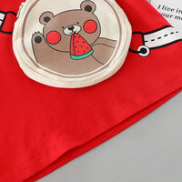 Load image into Gallery viewer, 2 Pieces Set Baby Kid Unisex Cartoon Tops And Solid Color Shorts Wholesale 23032812
