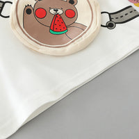 Load image into Gallery viewer, 2 Pieces Set Baby Kid Unisex Cartoon Tops And Solid Color Shorts Wholesale 23032812
