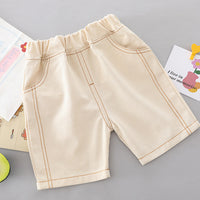 Load image into Gallery viewer, 2 Pieces Set Baby Kid Unisex Cartoon Tops And Solid Color Shorts Wholesale 23032812
