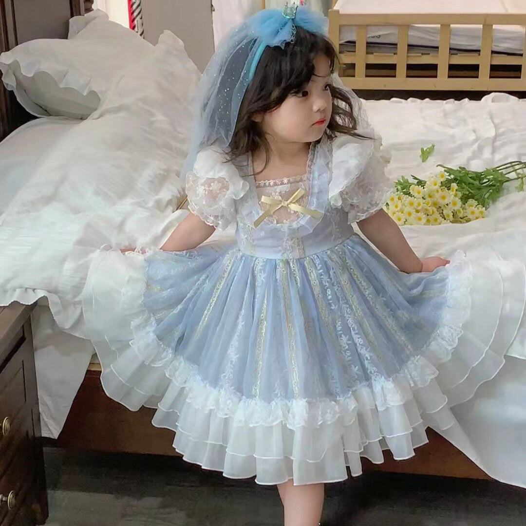 Baby Kid Girls Lace Embroidered Princess Dresses Wholesale 230328123