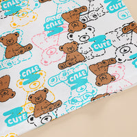 Load image into Gallery viewer, 2 Pieces Set Baby Kid Unisex Cartoon Print T-Shirts And Solid Color Shorts Wholesale 23032814
