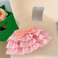 Load image into Gallery viewer, Baby Girls Checked Bow Shorts Wholesale 230328149

