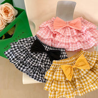 Load image into Gallery viewer, Baby Girls Checked Bow Shorts Wholesale 230328149
