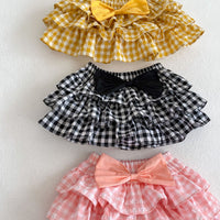 Load image into Gallery viewer, Baby Girls Checked Bow Shorts Wholesale 230328149
