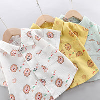 Load image into Gallery viewer, 2 Pieces Set Baby Kid Boys Cartoon Print Shirts And Solid Color Shorts Wholesale 23032815
