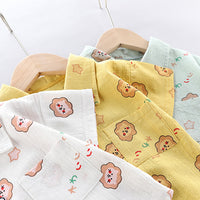 Load image into Gallery viewer, 2 Pieces Set Baby Kid Boys Cartoon Print Shirts And Solid Color Shorts Wholesale 23032815
