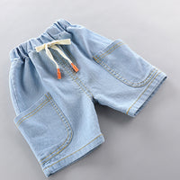 Load image into Gallery viewer, 2 Pieces Set Baby Kid Boys Cartoon Print Shirts And Solid Color Shorts Wholesale 23032815
