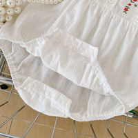 Load image into Gallery viewer, Baby Girls Flower Embroidered Rompers Wholesale 230328153
