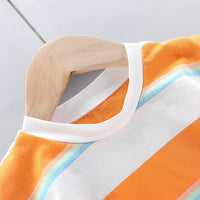 Load image into Gallery viewer, 2 Pieces Set Baby Kid Unisex Striped T-Shirts And Cartoon Jumpsuits Wholesale 23032816
