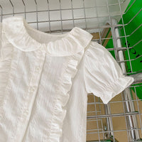 Load image into Gallery viewer, Baby Girls Solid Color Tops And Checked Bow Skirts Wholesale 230328170
