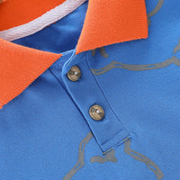 Load image into Gallery viewer, 2 Pieces Set Baby Kid Boys Cartoon Print Polo Shirts And Solid Color Shorts Wholesale 23032819
