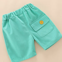 Load image into Gallery viewer, 2 Pieces Set Baby Kid Boys Cartoon Print Polo Shirts And Solid Color Shorts Wholesale 23032819
