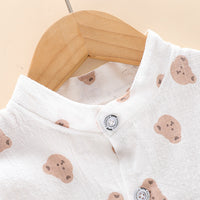 Load image into Gallery viewer, 2 Pieces Set Baby Kid Boys Cartoon Print Tops And Solid Color Shorts Wholesale 23032821
