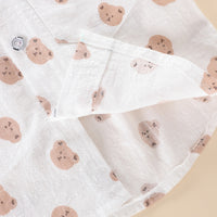 Load image into Gallery viewer, 2 Pieces Set Baby Kid Boys Cartoon Print Tops And Solid Color Shorts Wholesale 23032821
