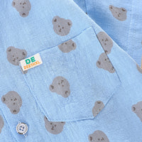 Load image into Gallery viewer, 2 Pieces Set Baby Kid Boys Cartoon Print Tops And Solid Color Shorts Wholesale 23032821
