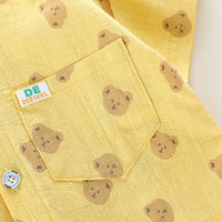 Load image into Gallery viewer, 2 Pieces Set Baby Kid Boys Cartoon Print Tops And Solid Color Shorts Wholesale 23032821
