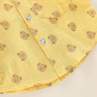 Load image into Gallery viewer, 2 Pieces Set Baby Kid Boys Cartoon Print Tops And Solid Color Shorts Wholesale 23032821
