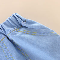 Load image into Gallery viewer, 2 Pieces Set Baby Kid Boys Cartoon Print Tops And Solid Color Shorts Wholesale 23032821
