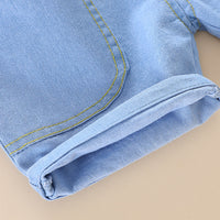 Load image into Gallery viewer, 2 Pieces Set Baby Kid Boys Cartoon Print Tops And Solid Color Shorts Wholesale 23032821
