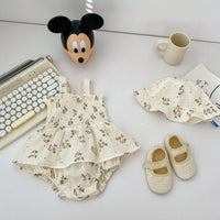 Load image into Gallery viewer, Baby Girls Flower Print Rompers Wholesale 230328214
