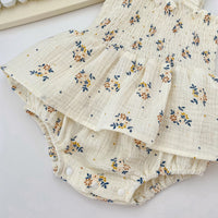 Load image into Gallery viewer, Baby Girls Flower Print Rompers Wholesale 230328214
