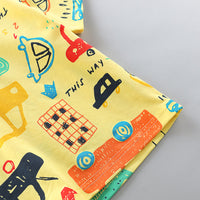 Load image into Gallery viewer, 2 Pieces Set Baby Kid Boys Car Print Polo Shirts And Embroidered Shorts Wholesale 23032823
