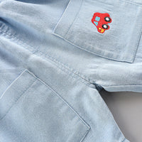 Load image into Gallery viewer, 2 Pieces Set Baby Kid Boys Car Print Polo Shirts And Embroidered Shorts Wholesale 23032823
