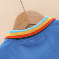 Load image into Gallery viewer, 2 Pieces Set Baby Kid Boys Letters Cartoon Print T-Shirts And Solid Color Shorts Wholesale 23032827
