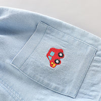 Load image into Gallery viewer, 2 Pieces Set Baby Kid Boys Striped Car Print T-Shirts And Embroidered Shorts Wholesale 23032828
