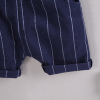 Load image into Gallery viewer, 2 Pieces Set Baby Kid Boys Dressy Striped Bow Shirts And Shorts Wholesale 230328287
