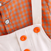 Load image into Gallery viewer, 2 Pieces Set Baby Kid Boys Checked Shirts And Solid Color Rompers Wholesale 230328309

